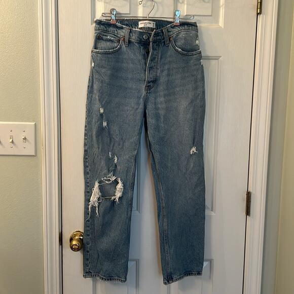 Abercrombie & fitch dad high rise size 28 extra short - Picture 4 of 9